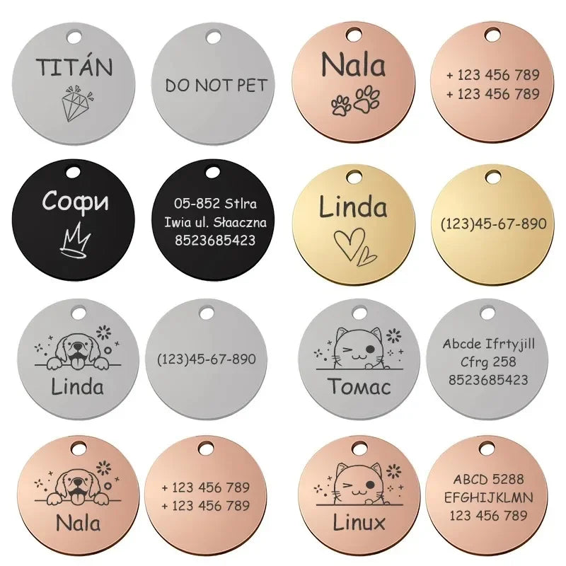 Collier pour animal de compagnie personnalisé avec gravure