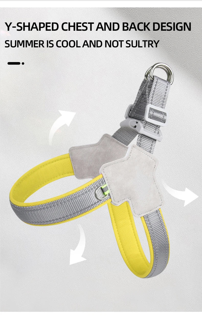 Harnais d'été anti-traction, sangle de poitrine respirante