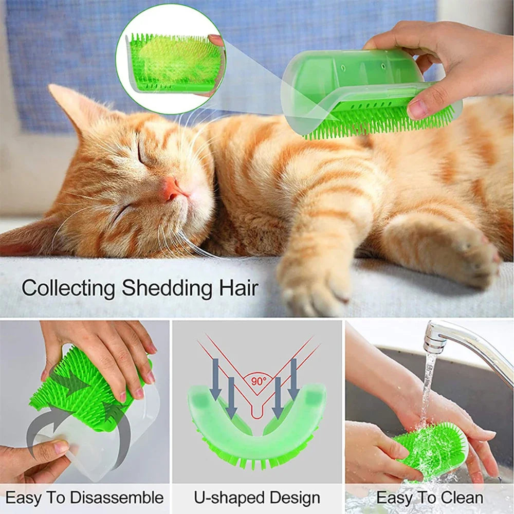 Brosse d'angle pour chat, peigne masseur