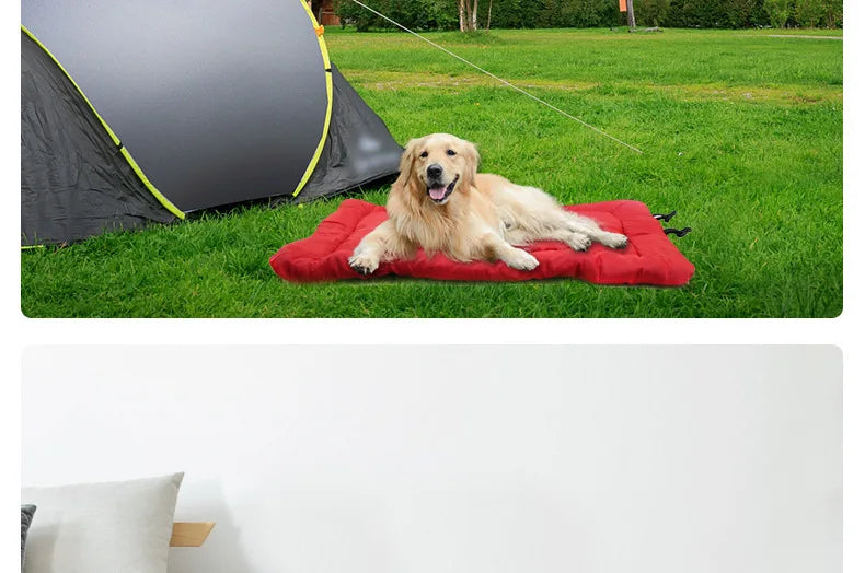 Coussin de couchage portable, imperméable et antidérapant pour animaux de compagnie