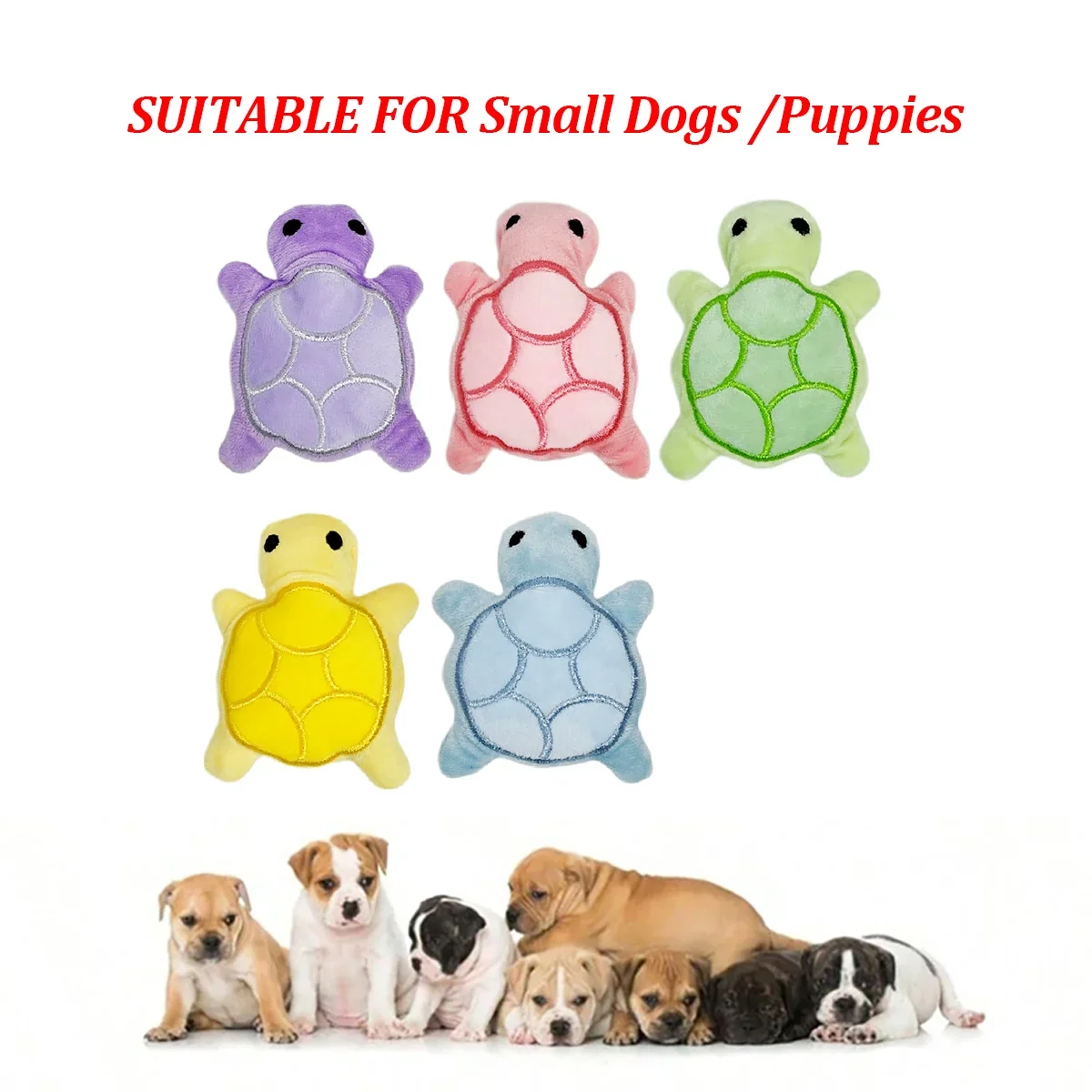 Mini Tortue en peluche à mâcher pour chiots