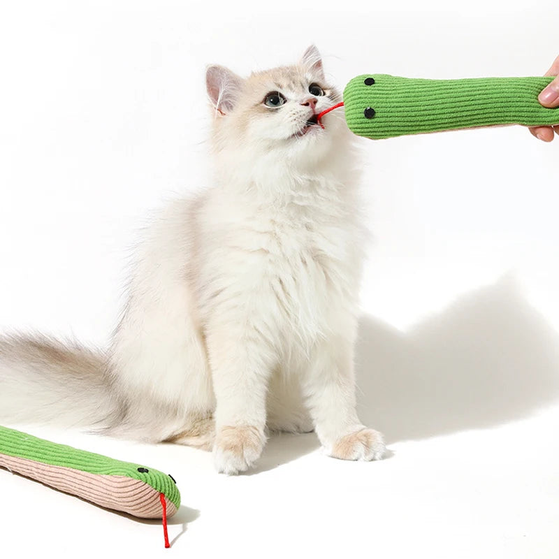Dog Toy Snake Interactive Crinkle Sound Toy Kitten  Kick Toy Interactive Pet Toy for Indoor Cats 16.5 Inches Pet Supplies