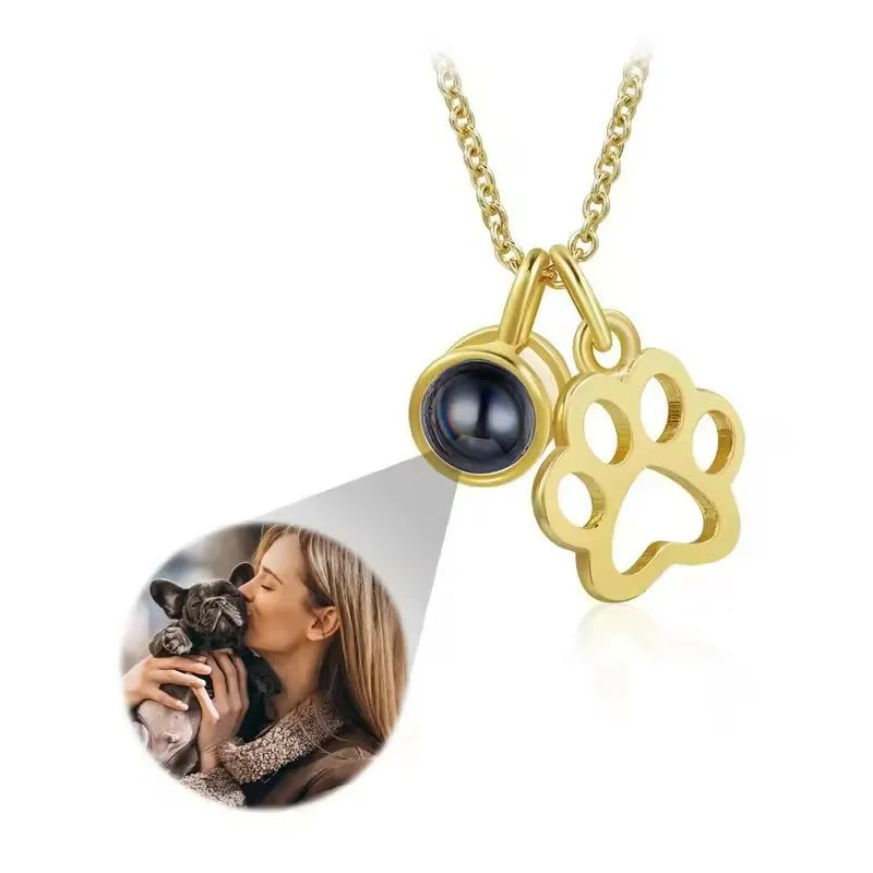 Collier photo personnalisé avec gravure et nom