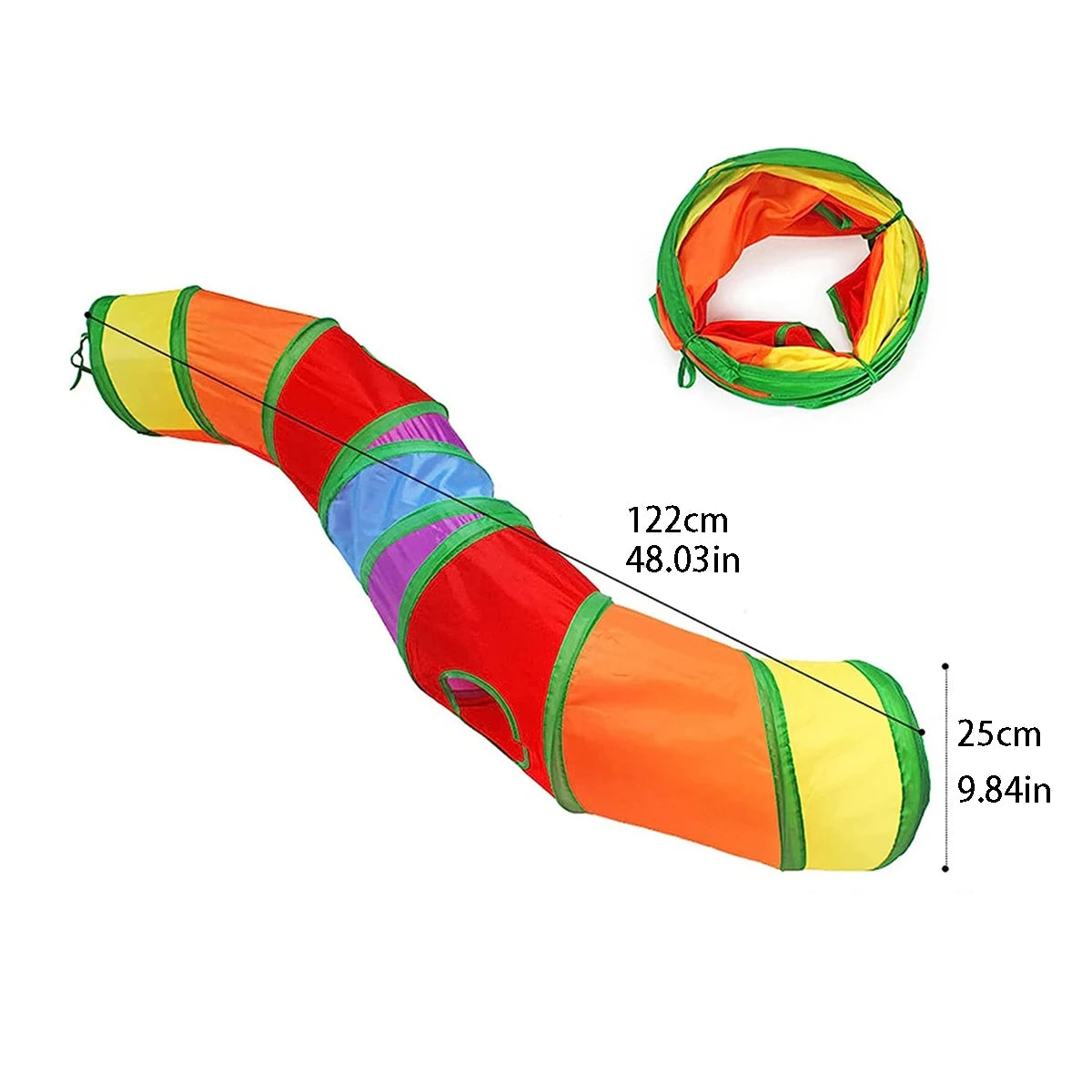 Tunnel pour chat pliable, jouet d'entraînement interactif et amusant
