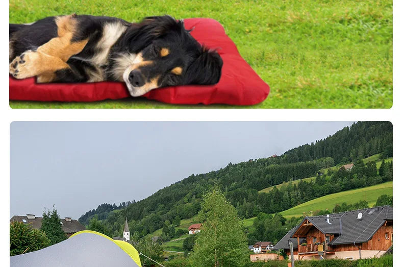 Coussin de couchage portable, imperméable et antidérapant pour animaux de compagnie