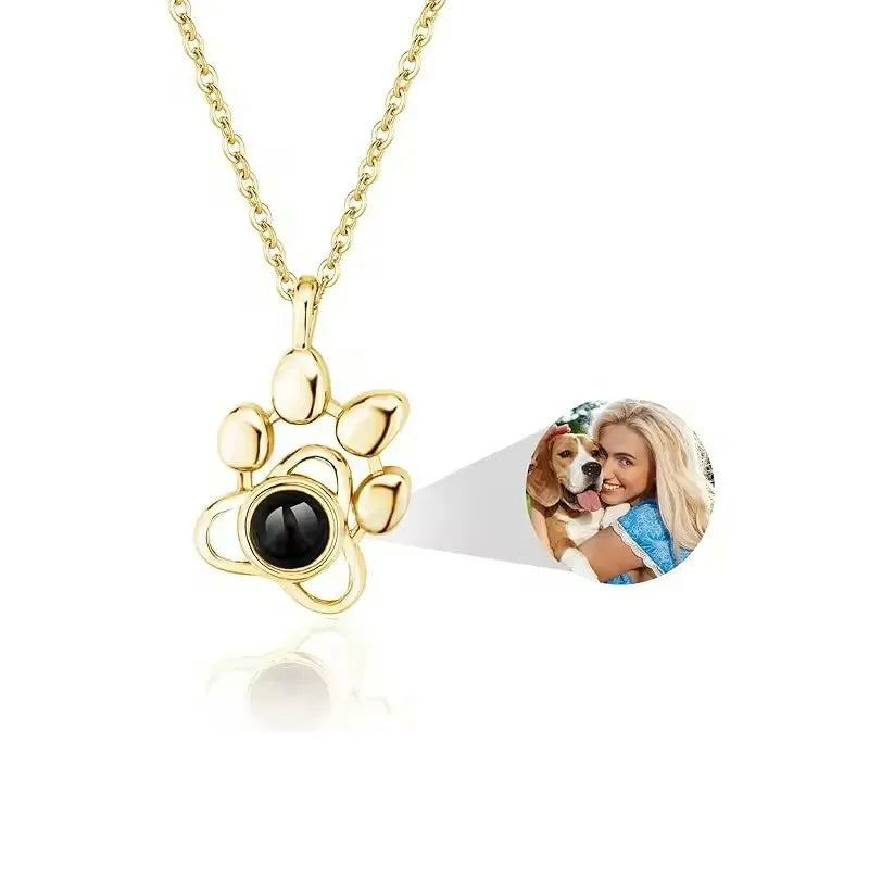 Collier photo personnalisé avec gravure et nom