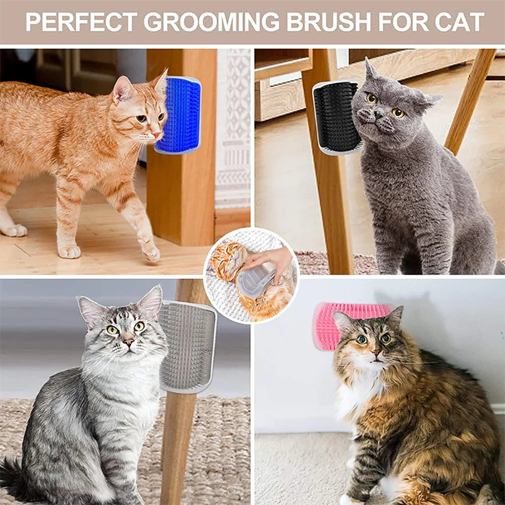 Brosse d'angle pour chat, peigne masseur