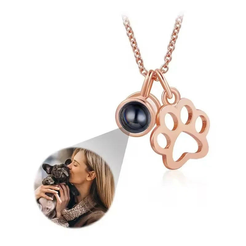 Collier photo personnalisé avec gravure et nom