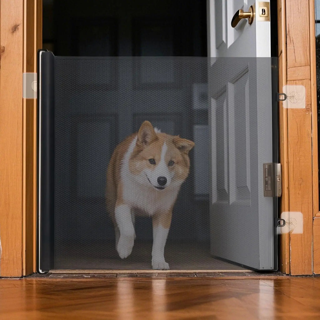 Barrière de sécurité rétractable pour animaux de compagnie