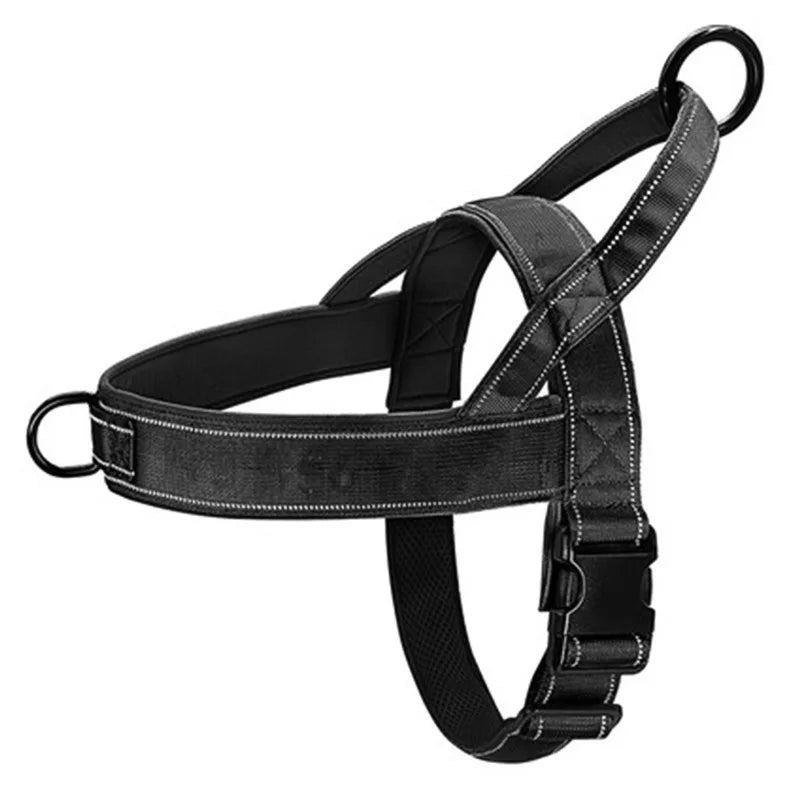 Harnais tactique anti-traction pour chien - Nylon ajustable pour grands chiens