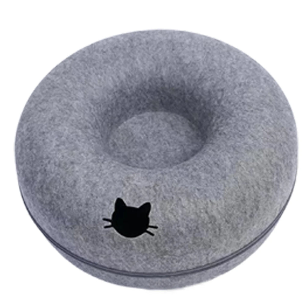 Tunnel interactif rond pour petits chats