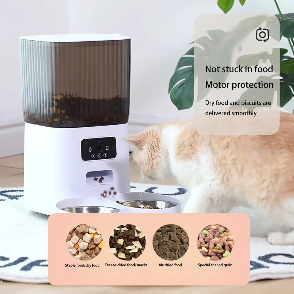 Distributeur automatique de croquettes 5L avec caméra