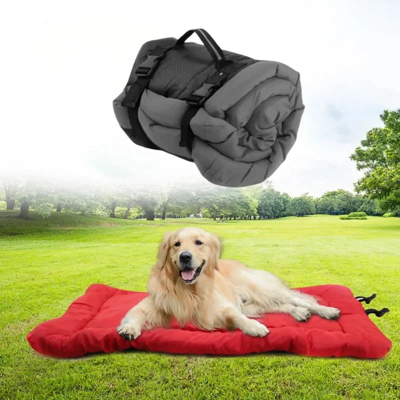 Coussin de couchage portable, imperméable et antidérapant pour animaux de compagnie