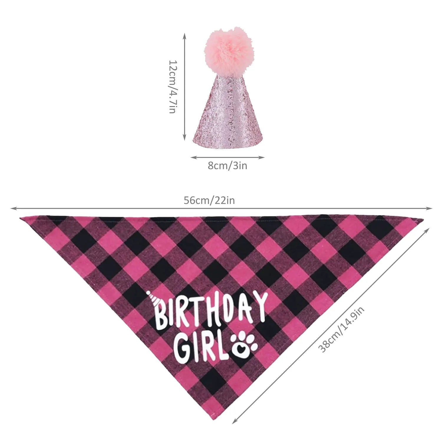 Ensemble de 4 articles pour fête d'anniversaire de chien : bandana « Birthday Boy », chapeau d'anniversaire avec chiffres pour chiens