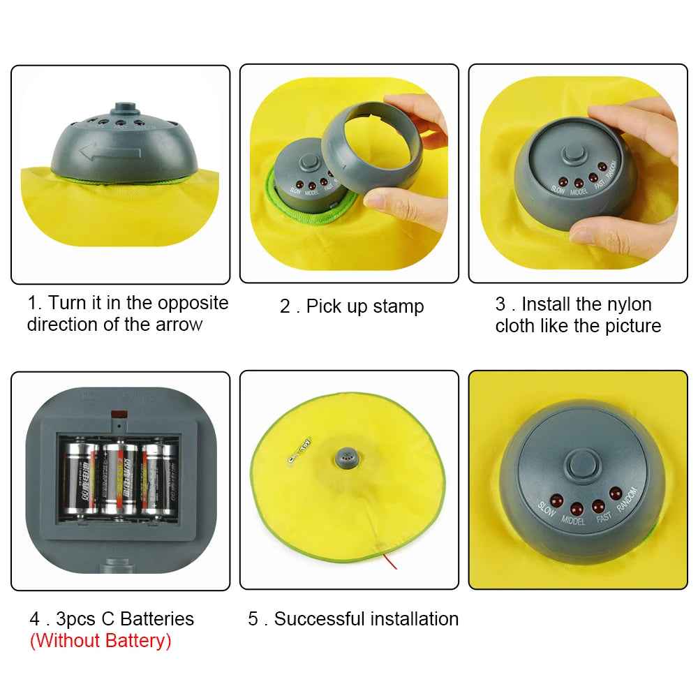 Plateau Jouet Électrique Interactif pour Chat — 3 Vitesses