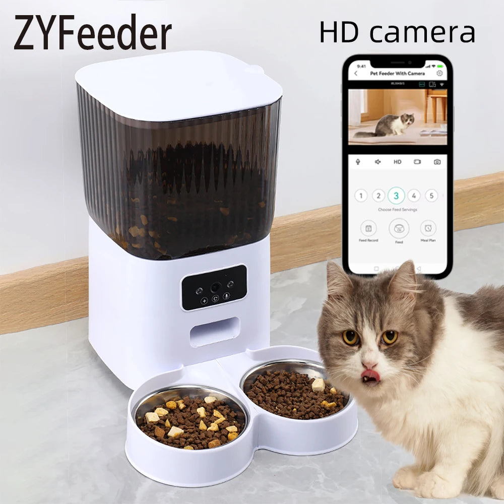 Distributeur automatique de croquettes 5L avec caméra