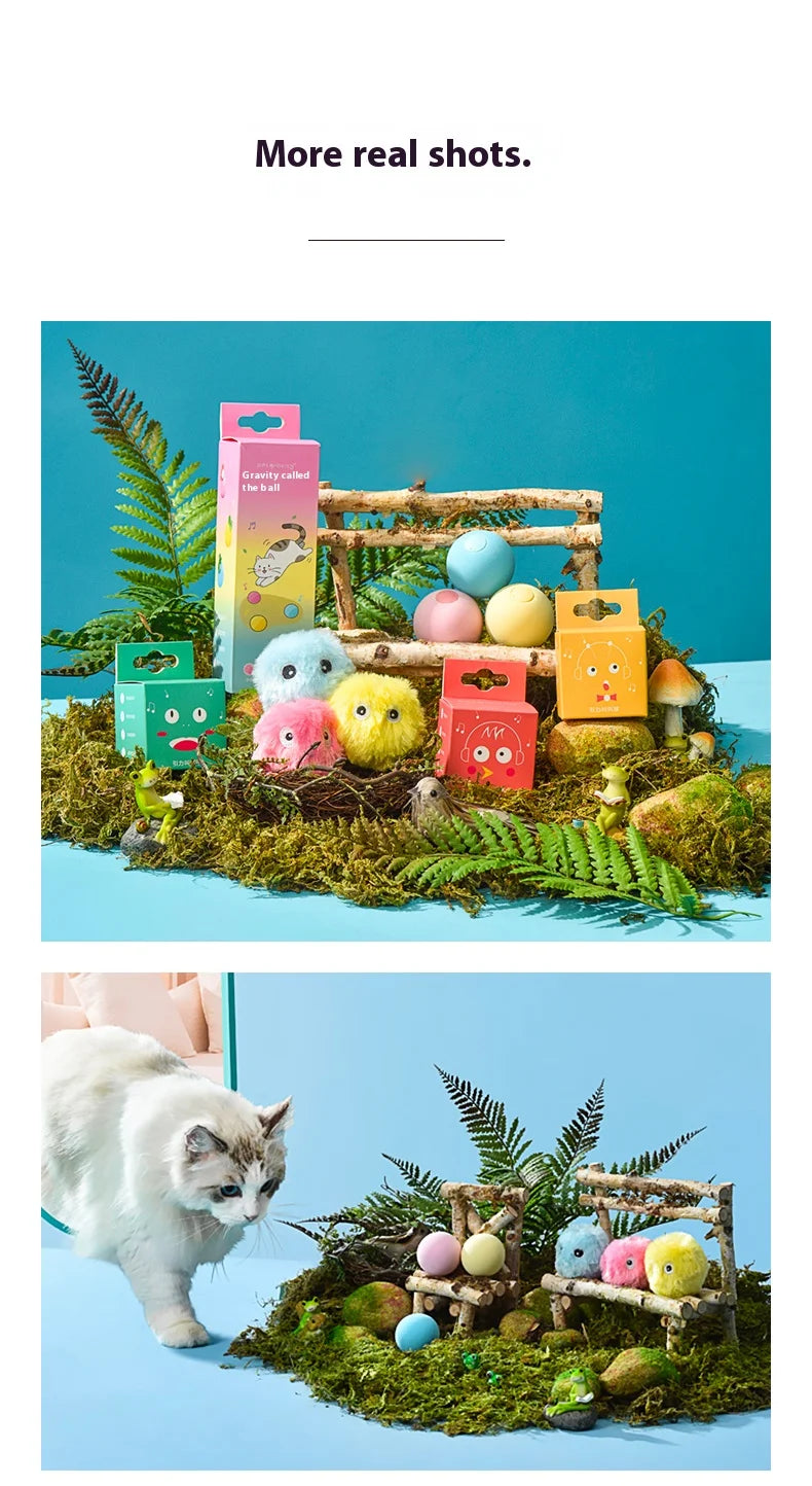 Balle interactive pour chat intelligent