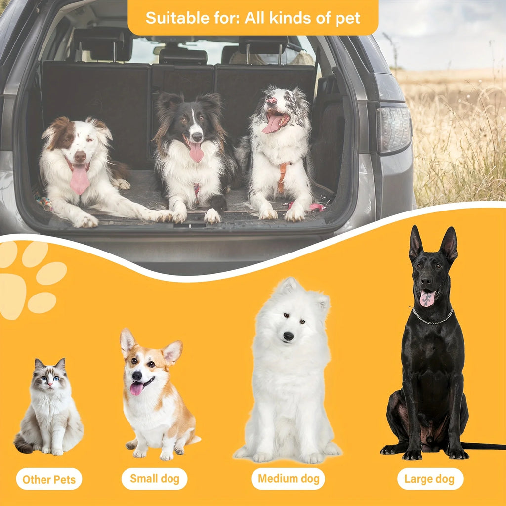 Harnais de sécurité réglable pour chien - Système de retenue rétractable en nylon élastique avec fermoirs sécurisés pour toutes les tailles de chiens