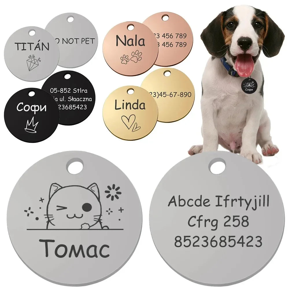 Collier pour animal de compagnie personnalisé avec gravure