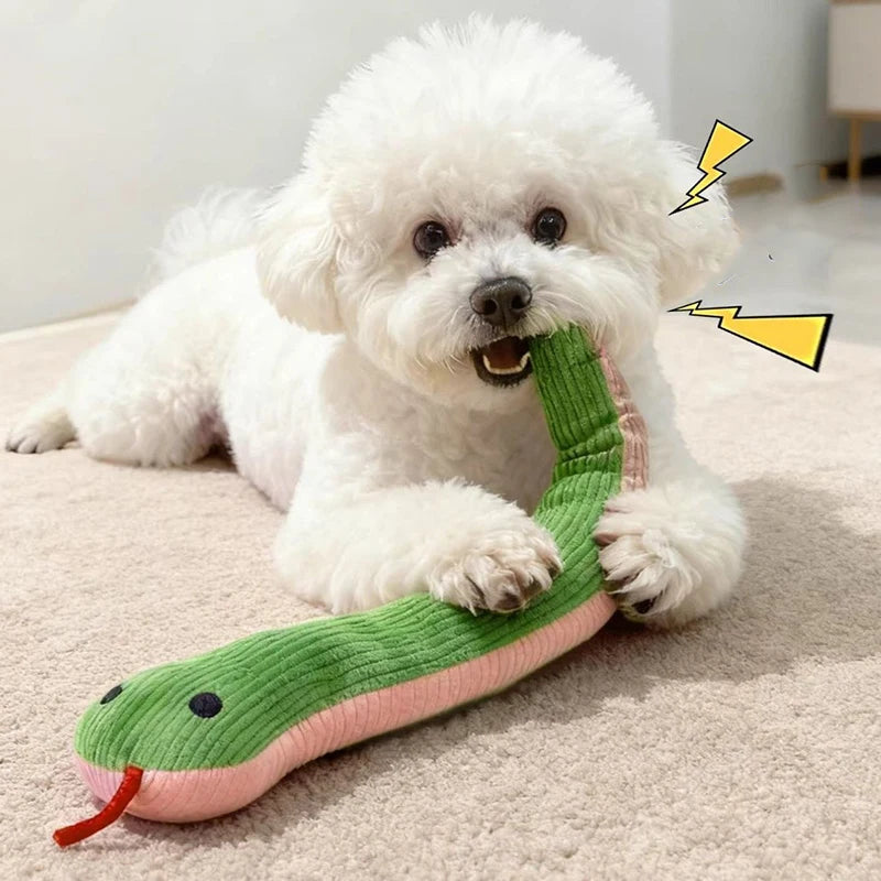 Dog Toy Snake Interactive Crinkle Sound Toy Kitten  Kick Toy Interactive Pet Toy for Indoor Cats 16.5 Inches Pet Supplies