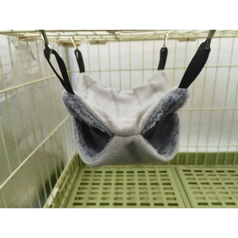 Hamac double couche pour animaux de compagnie, lit-balançoire chaud pour furet hamster, lit-balançoire pour chats et rongeurs, fournitures pour animaux de compagnie