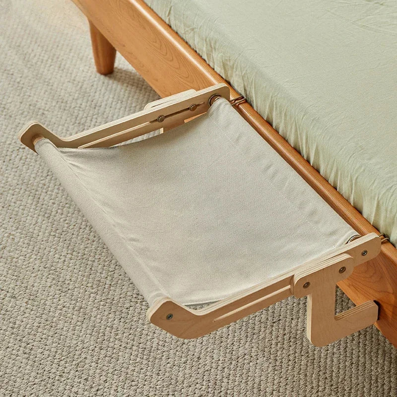 Hamac suspendu pour chat à fixer à la fenêtre, en bois massif, avec lit et nid pour bronzer