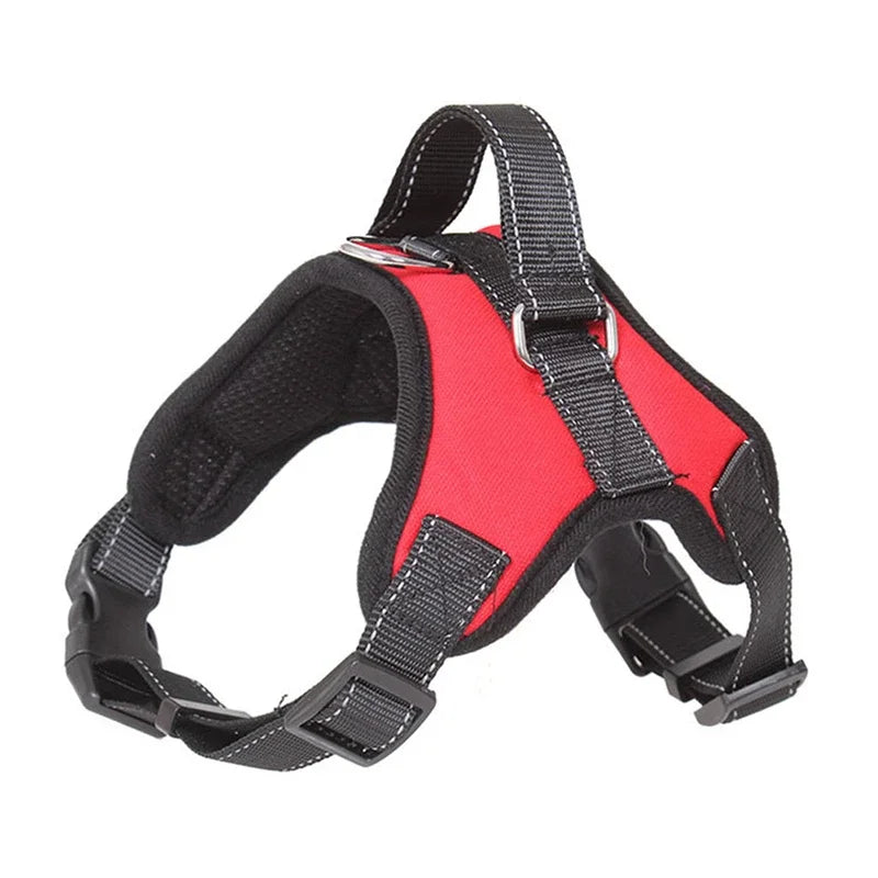 Harnais de selle réfléchissant et réglable pour chien, anti-traction