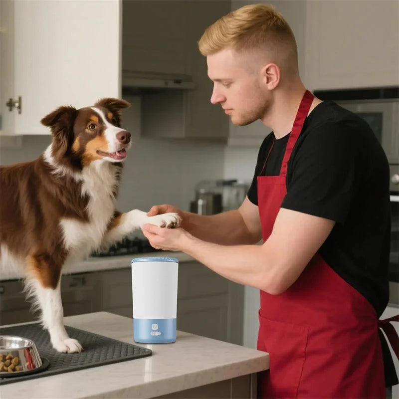 Machine de nettoyage automatique pour pattes d'animaux