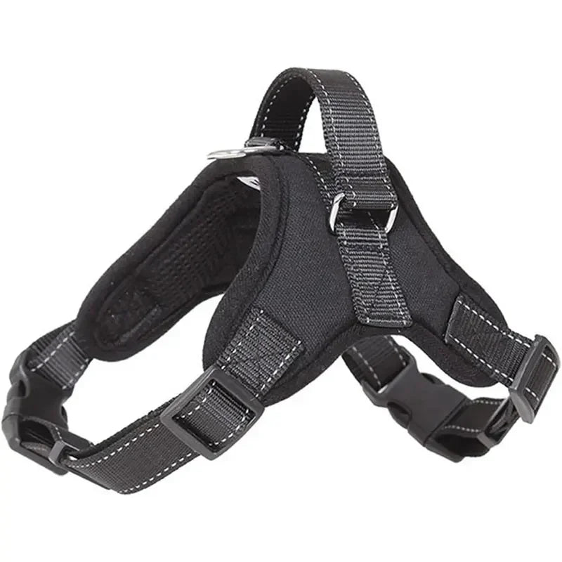 Harnais de selle réfléchissant et réglable pour chien, anti-traction