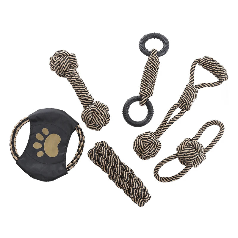 Jouet pour chien en corde de coton, adapté aux chiens de petite et moyenne taille