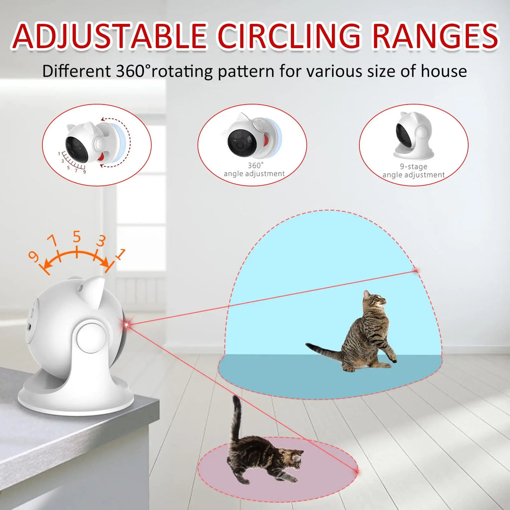 Jouet Laser Automatique Rechargeable pour Chat — 3 Modes