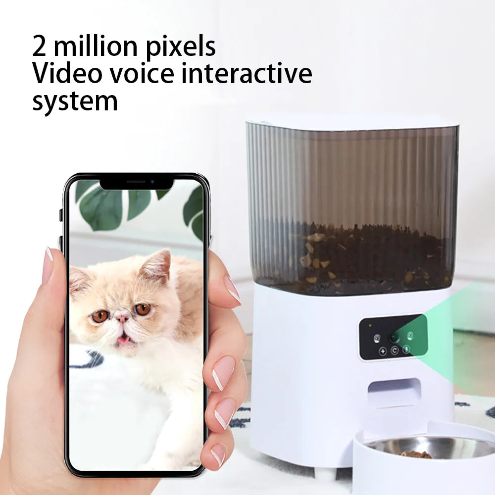 Distributeur automatique de croquettes 5L avec caméra