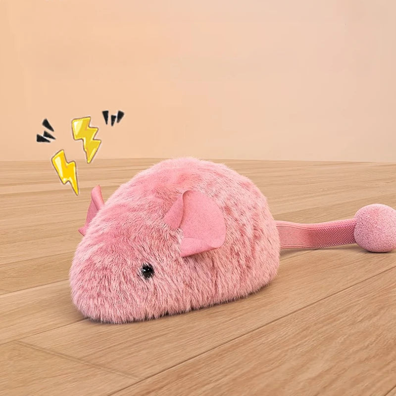 Souris en peluche interactive pour chat