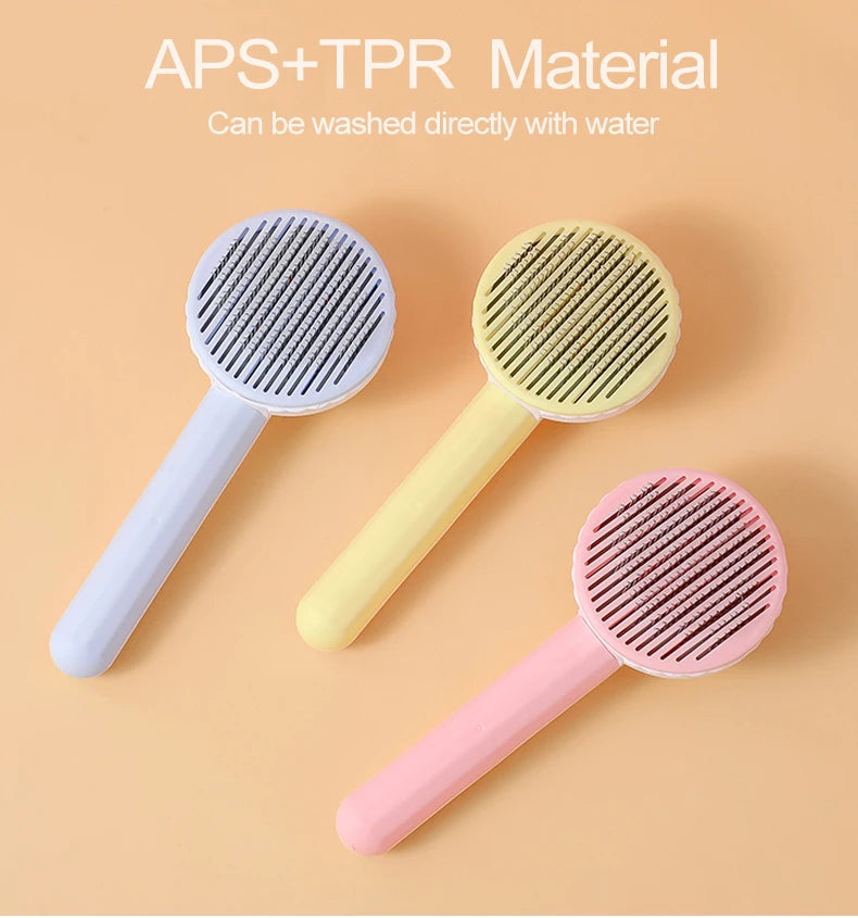 Brosse à poils pour chiens et chats, peigne en acier inoxydable pour le toilettage et l'entretien des chats à poils longs