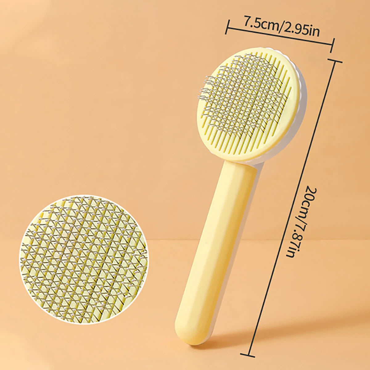 Brosse à poils pour chiens et chats, peigne en acier inoxydable pour le toilettage et l'entretien des chats à poils longs