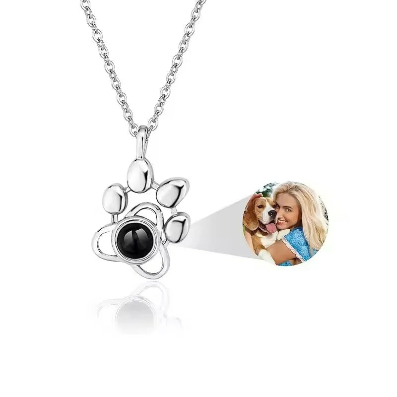 Collier photo personnalisé avec gravure et nom