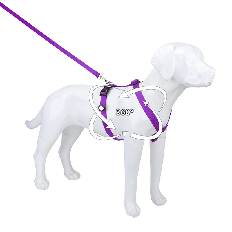 Harnais pour chien ajustable, souple et léger en forme de H, lavable