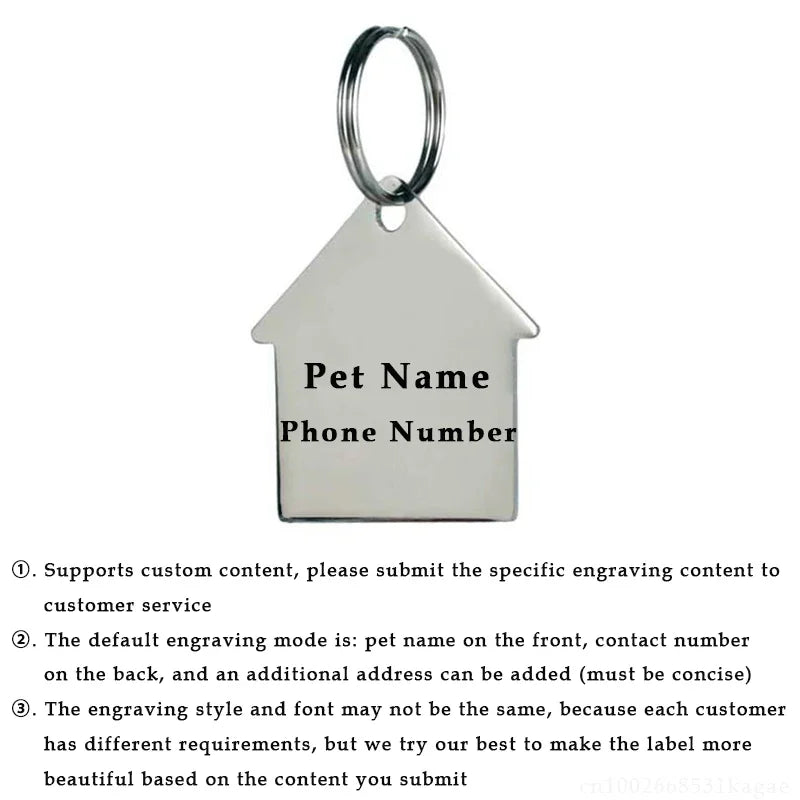 Plaque d'identification personnalisée pour chien et chat