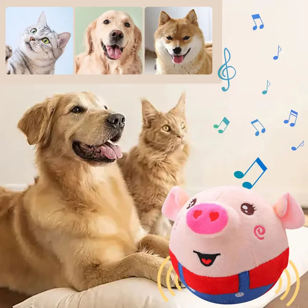 Balle électronique pour chien, balle rebondissante avec musique et vibrations