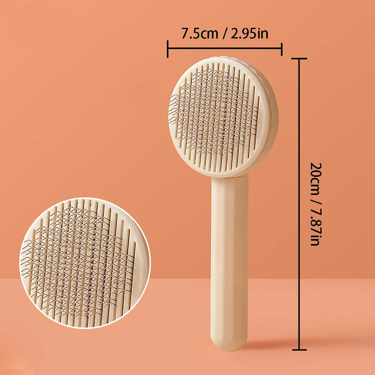 Brosse à poils pour chiens et chats, peigne en acier inoxydable pour le toilettage et l'entretien des chats à poils longs