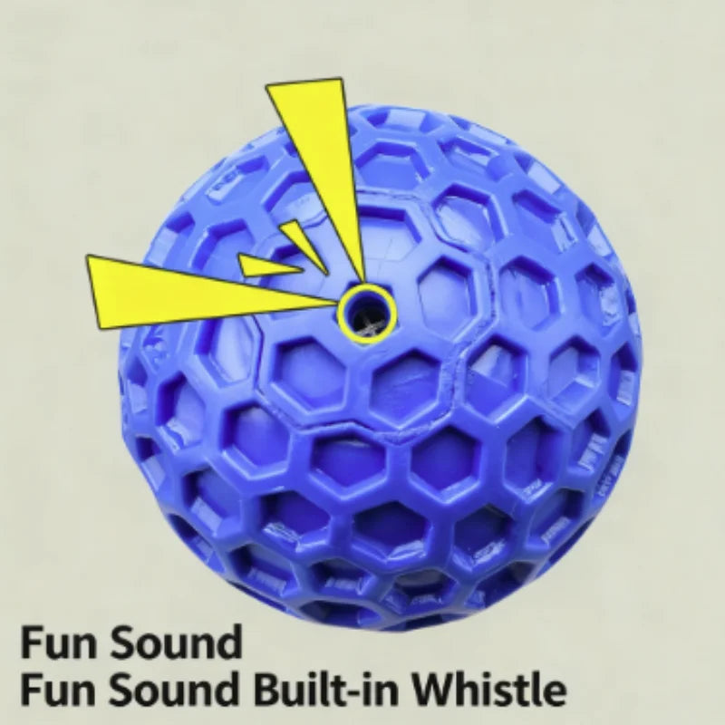 Balle interactive indestructible en caoutchouc à mâcher pour chiens de petite