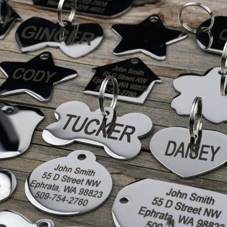 Plaque d'identification personnalisée pour chien et chat
