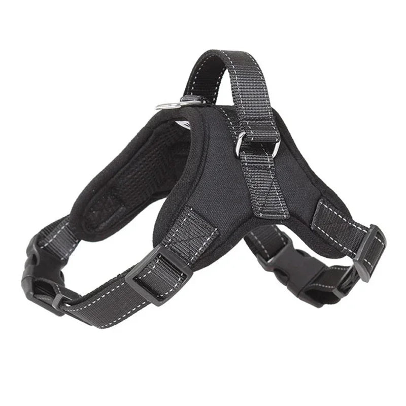 Harnais de selle réfléchissant et réglable pour chien, anti-traction